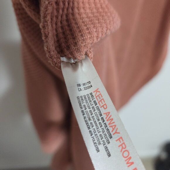 EUC ANTHROPOLOGIE DAILY PRACTICE WAFFLE KNIT SCOOP NECK BUTTON DOWN TAN DRESS M - Picture 11 of 14